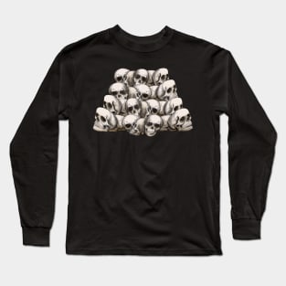 The skull head drawing png image Long Sleeve T-Shirt